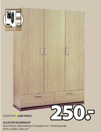 Jysk Ellested kleerkast aanbieding