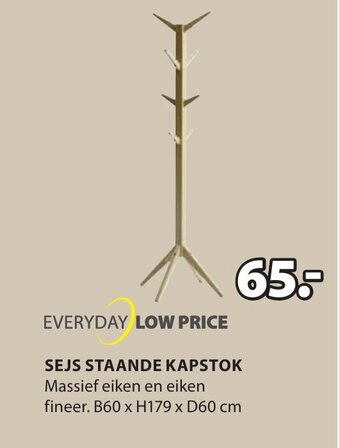Jysk Sejs staande kapstok aanbieding
