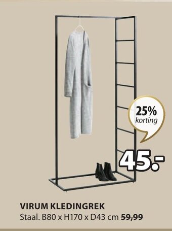 Jysk Virum kledingrek aanbieding