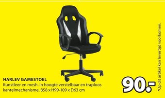 Jysk Harlev gamestoel aanbieding