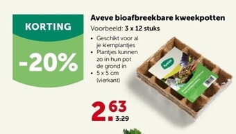 AVEVE Aveve bioafbreekbare kweekpotten aanbieding