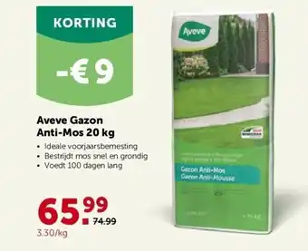 AVEVE Aveve gazon anti-mos 20 kg aanbieding