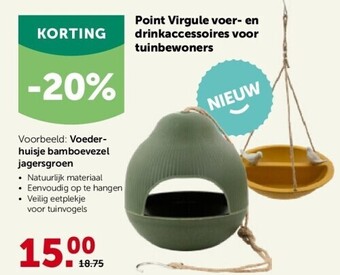 Point virgule voer- en drinkaccessoires voor tuinbewoners