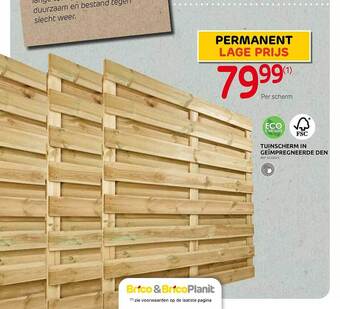 Brico Tuinscherm in geïmpregneerde den aanbieding