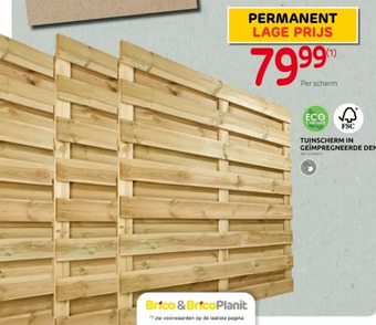 Brico Tuinscherm in geïmpregneerde den aanbieding
