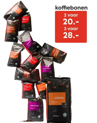 HEMA Koffiebonen aanbieding