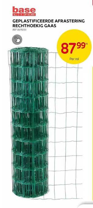 Brico Base line geplastificeerde afrastering rechthoekig gaas aanbieding