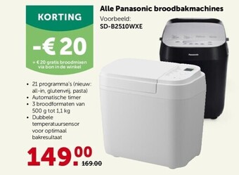 AVEVE Alle panasonic broodbakmachines aanbieding