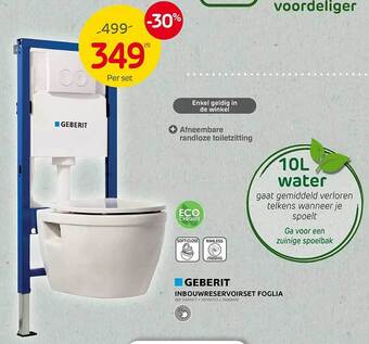 Brico Geberit inbouwreservoirset foglia aanbieding