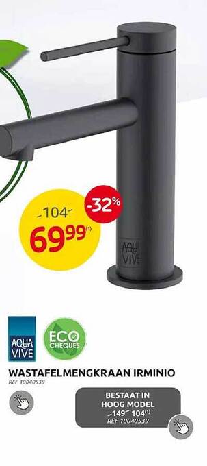 Brico Aqua vive wastafelmengkraan irminio aanbieding