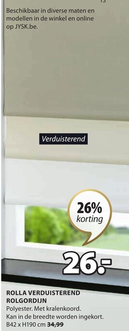 Rolla verduisterend rolgordijn