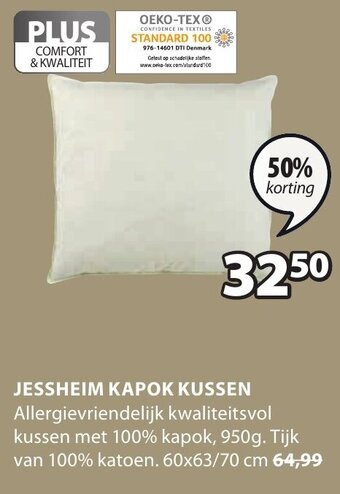 Jysk Jessheim kapok kussen aanbieding