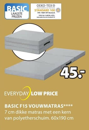 Basic F15 vouwmatras