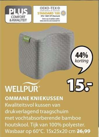 Jysk Wellpur ommane kniekussen aanbieding