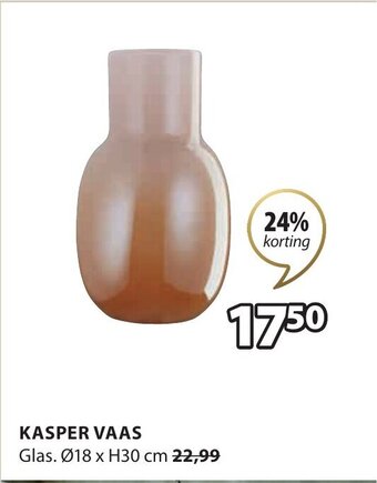 Jysk Kasper vaas aanbieding