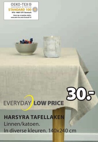 Jysk Harsyra tafellaken aanbieding