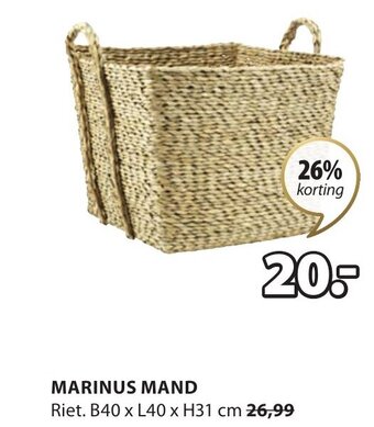 Jysk Marinus mand aanbieding
