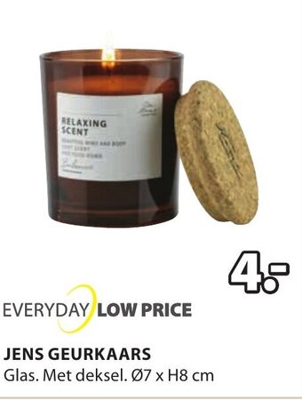 Jysk Jens geurkaars aanbieding