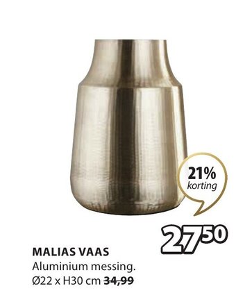 Jysk Malias vaas aanbieding