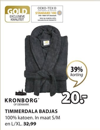 Jysk Timmerdala badjas aanbieding