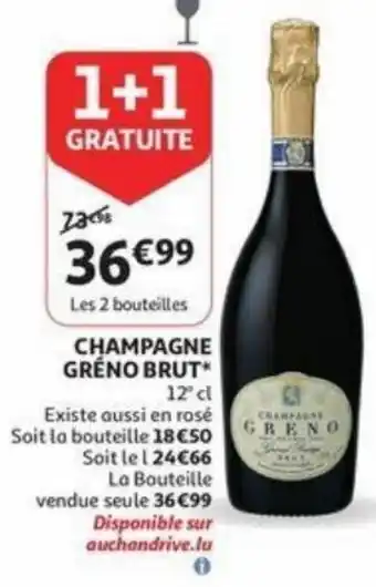 Champagne Greno Brut 12% cl existe aussi en rose