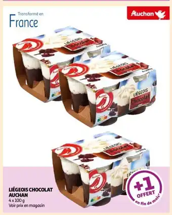Auchan liegeois chocolat 4 x 100g