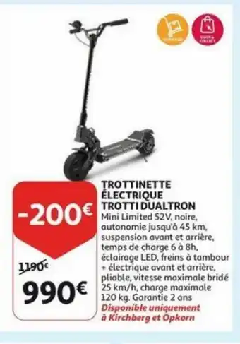 Auchan Trottinette electrique trotti dualtron aanbieding