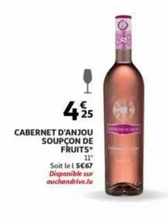 Auchan Cabernet d'anjou soupcon de fruits 11% aanbieding