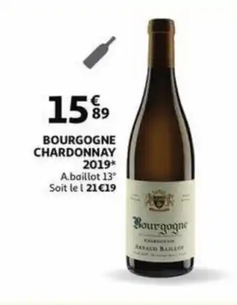 Auchan A. baillot 13%, Bourgogne chardonnay 2019 aanbieding
