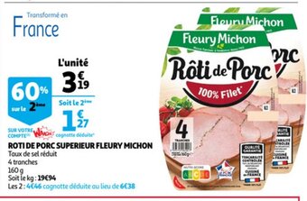 Roti De Porc Superieur Fleury Michon