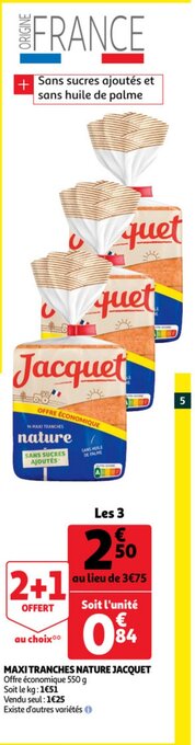 Auchan Maxi Tranches Nature Jacquet aanbieding