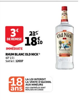 Rhum Blanc Old Nick
