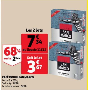 Auchan Cafe Moulu San Marco aanbieding