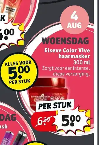 Kruidvat Woensdag Elseve Color Vive Haarmasker 300 ml aanbieding