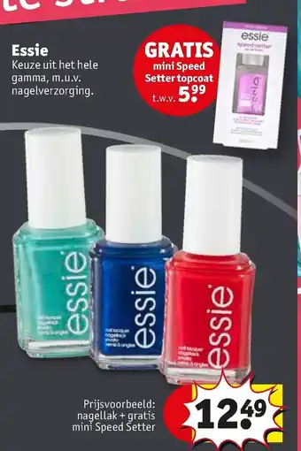 Kruidvat Essie Prijsvoorbeeld: Nagellak + Gratis Mini Speed Setter aanbieding