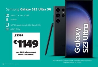 Base Samsung galaxy s23 ultra 5g aanbieding