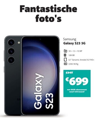 Base Samsung galaxy s23 5g aanbieding