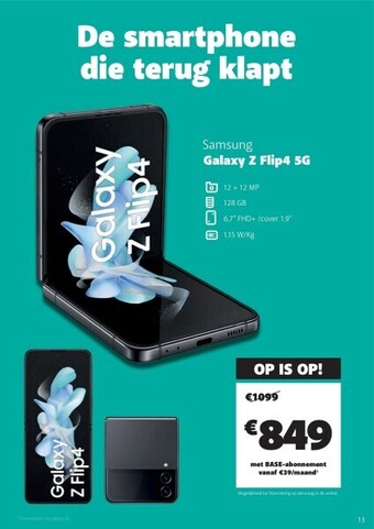 Base Samsung galaxy z flip4 5g aanbieding