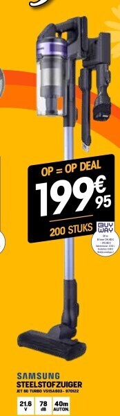 Electro Depot Samsung steelstofzuiger aanbieding