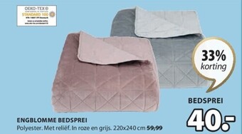 Jysk Engblomme bedsprei aanbieding