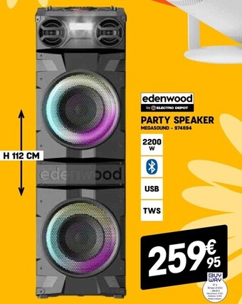 Electro Depot Party speaker aanbieding