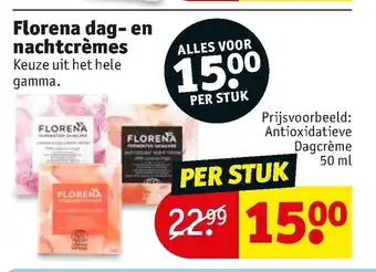 Kruidvat Florena dag-en Nachtcremes 50 ml aanbieding