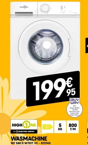 Electro Depot Wasmachine aanbieding