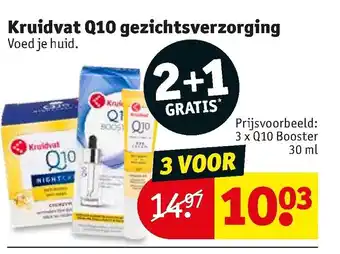 Kruidvat Q10 Gezichtsverzorging 3 x Q10 Booster 30 ml aanbieding