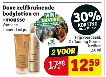 Kruidvat Dove Zelfbruinende Bodylotion En Mousse 150 ml aanbieding