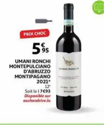 Umani ronchi montepulciano d'abruzzo montipagano 2021 12%