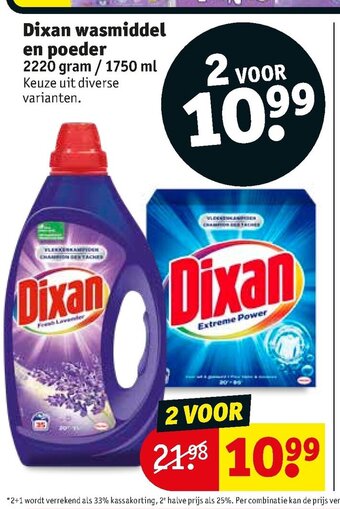 Kruidvat Dixan Wasmiddel En Poeder aanbieding