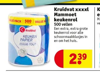 Kruidvat XXXXL Mammoet Keukenrol 500 vellen aanbieding