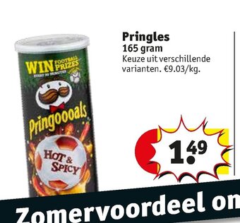 Kruidvat Pringles 165 gram aanbieding