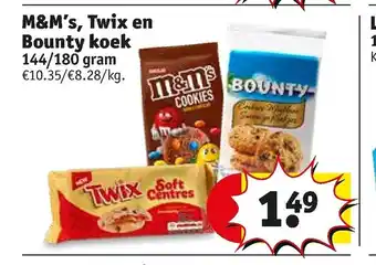 Kruidvat M&M, Twix En Bounty Koek aanbieding